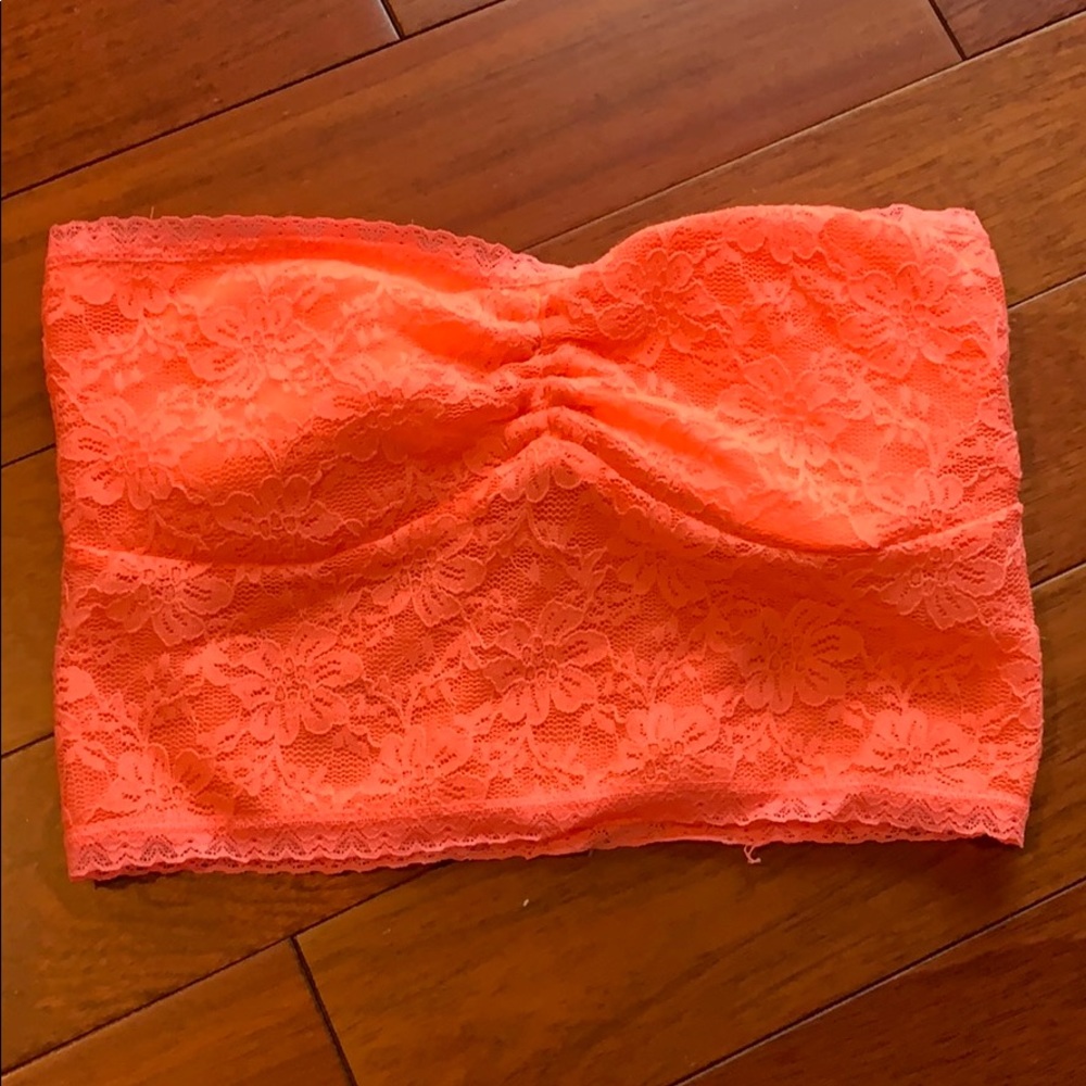 Like New - Neon Lace Coral Bandeau